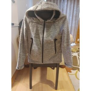 Alpinetek Zip Up Grey Stretch Hoodie Quality Heavy Fleece Jacket Pockets SzS 6-8